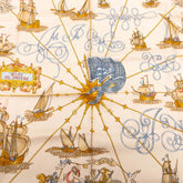 エルメス カレ90 VOILES DE LUMIERE 1572 光の帆船 スカーフ オレンジ ゴールド マルチカラー シルク レディース HERMES 【中古】